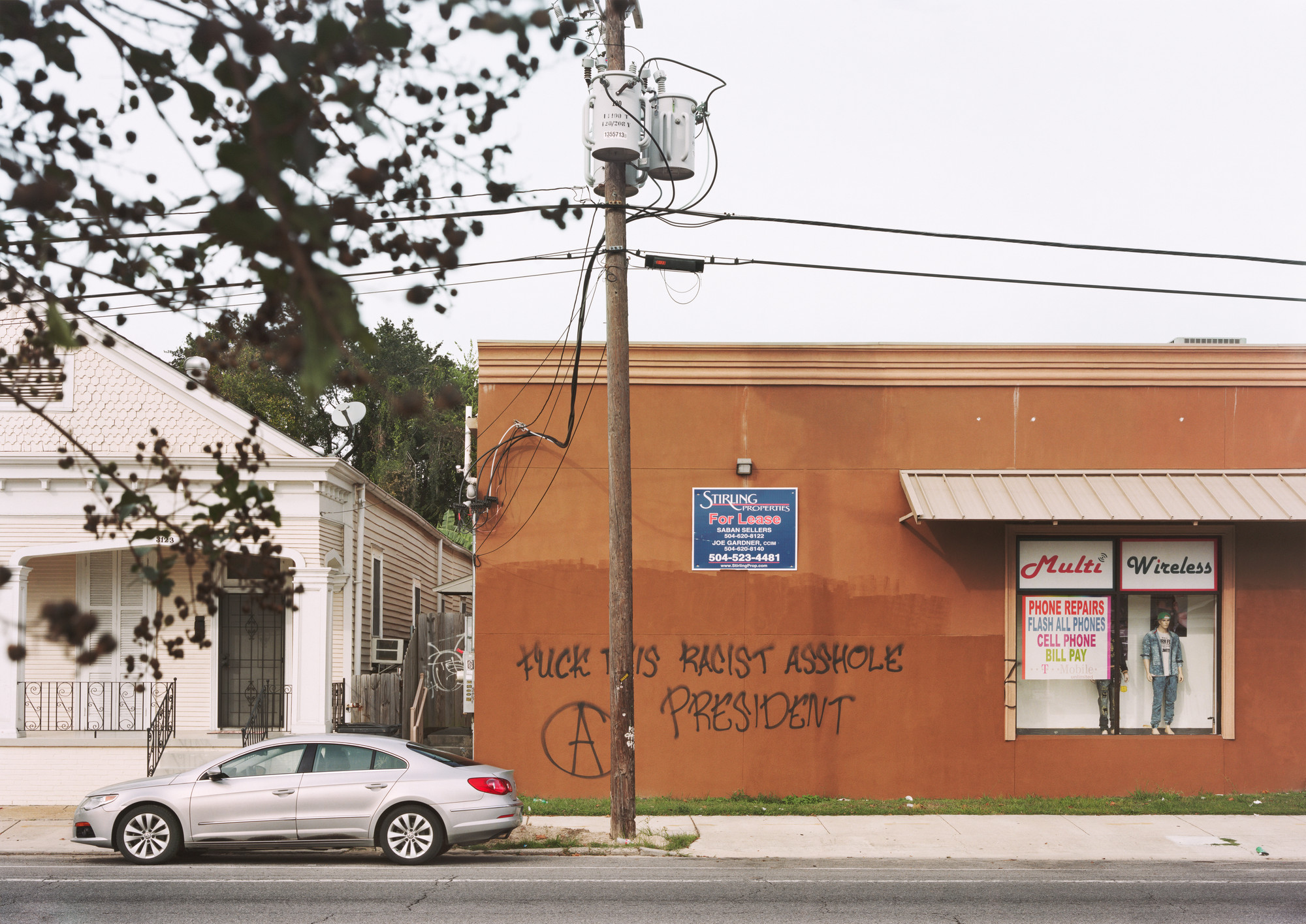 An-My Lê. November 9, Graffiti, New Orleans, Louisiana. 2016