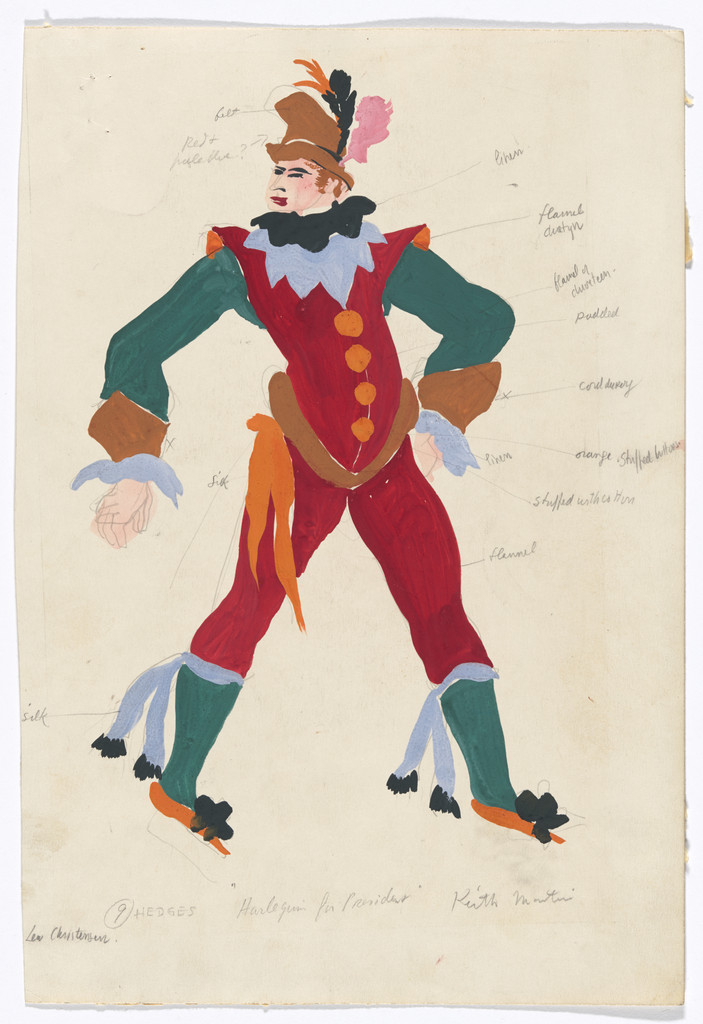 Costume design for the ballet Harlequin for President, Keith Morrow Martin, 1936