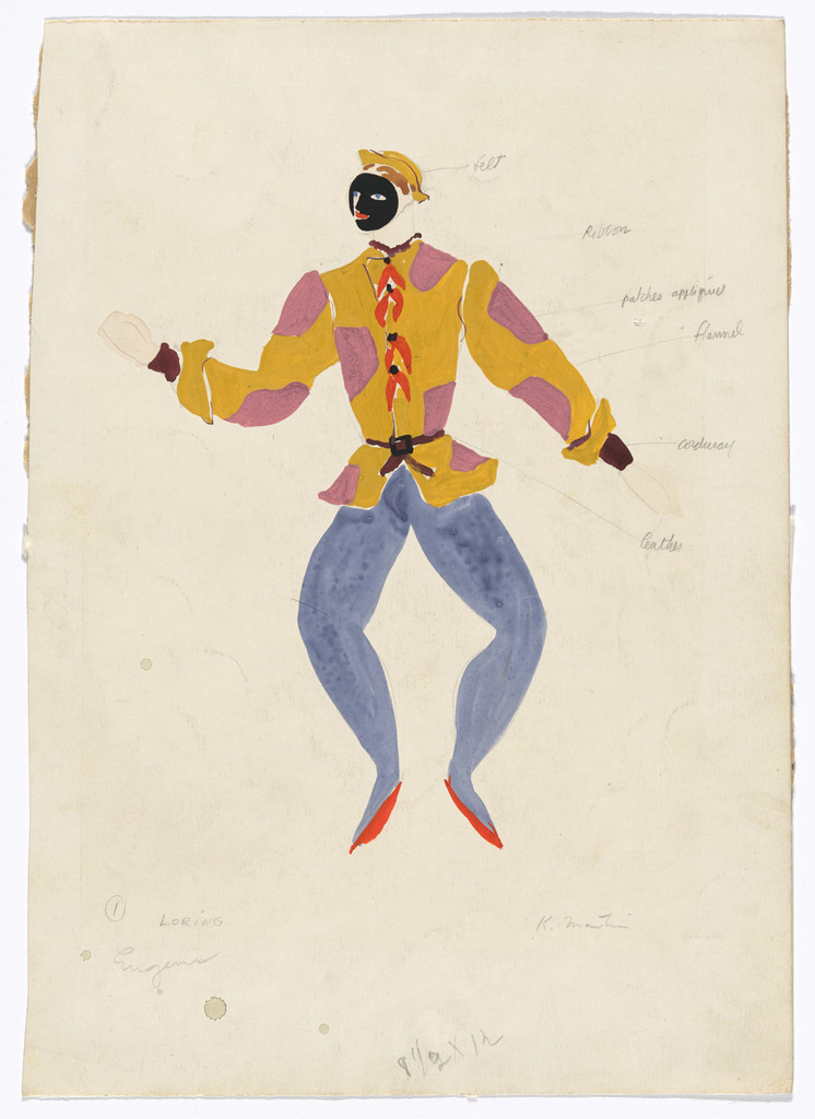 Costume design for the ballet Harlequin for President, Keith Morrow Martin, 1936