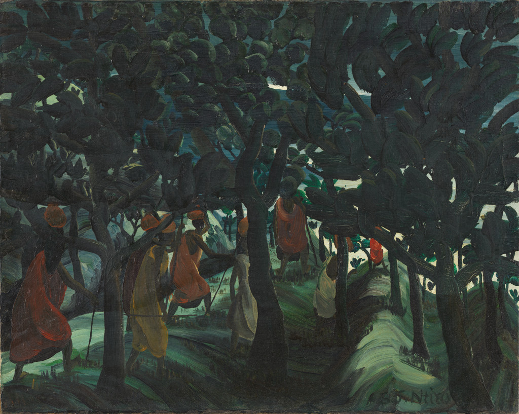 Men Taking Banana Beer to Bride by Night