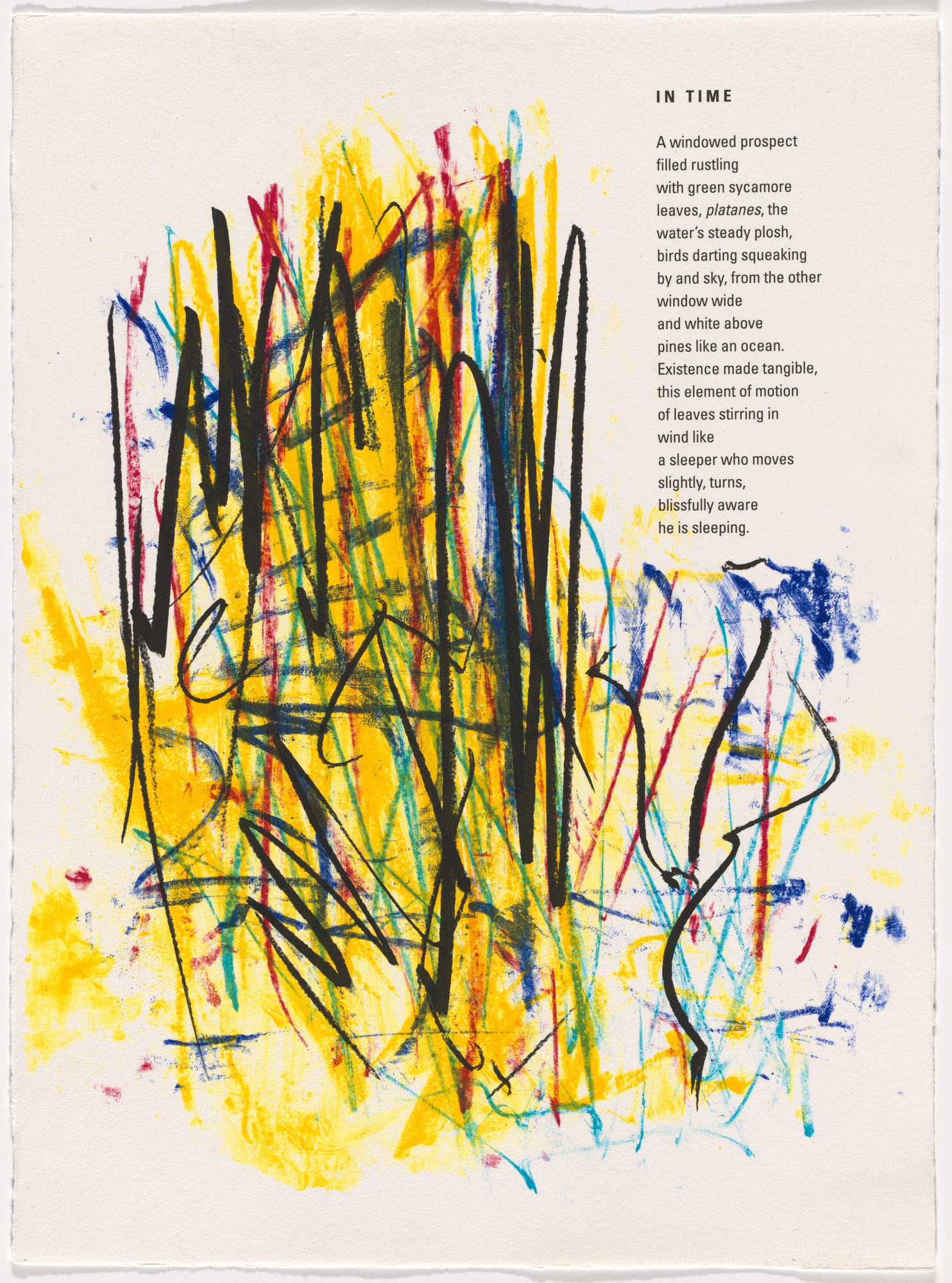 Joan Mitchell. IN-TEXT PLATE (FOLIO 3) FROM POEMS