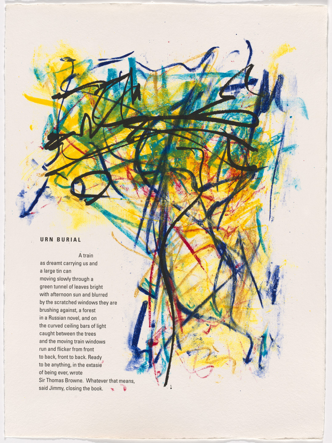 Joan Mitchell. In-text plate (folio 10) from Poems. 1992