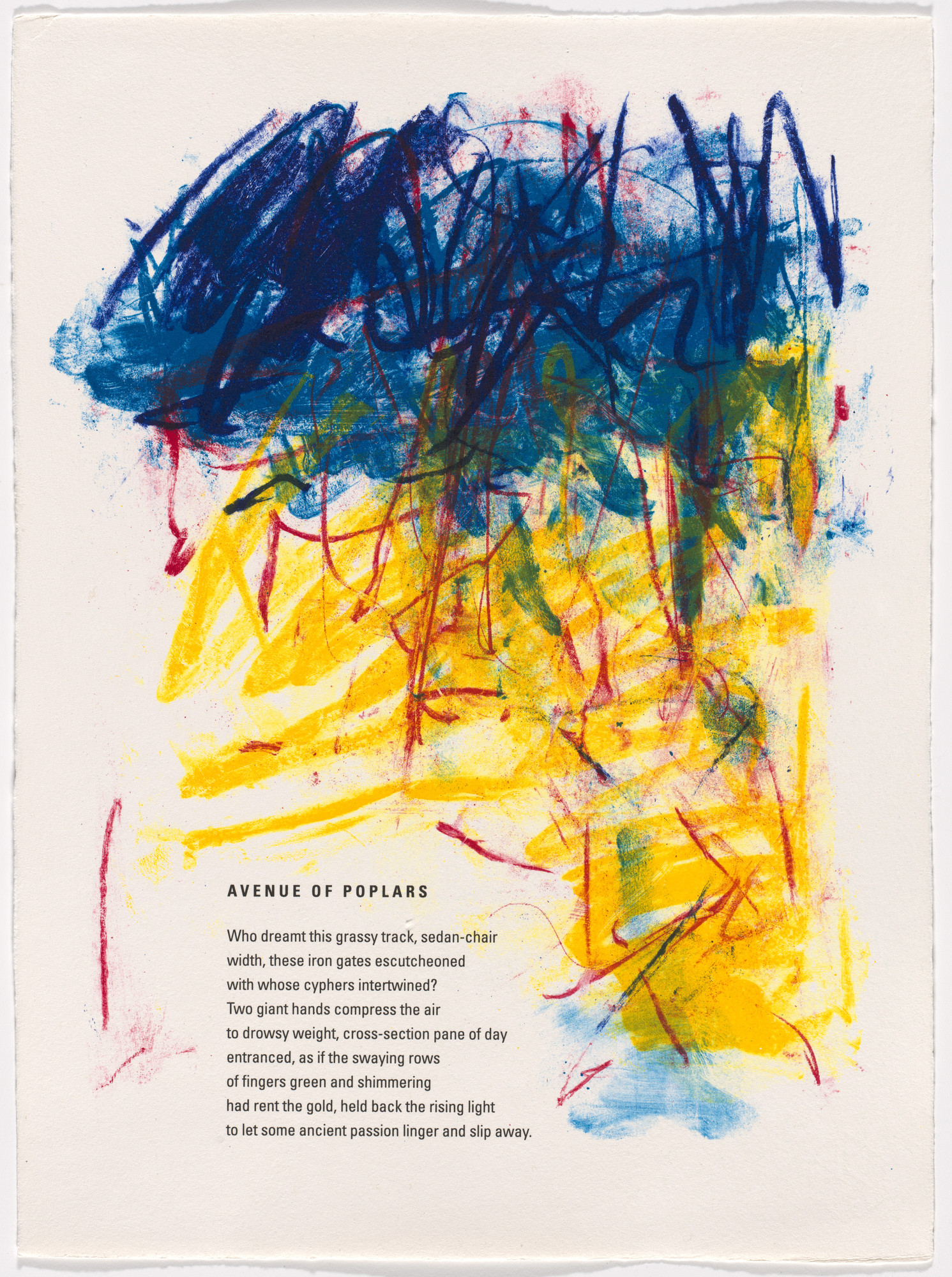 Joan Mitchell. In-text plate (folio 11) from Poems