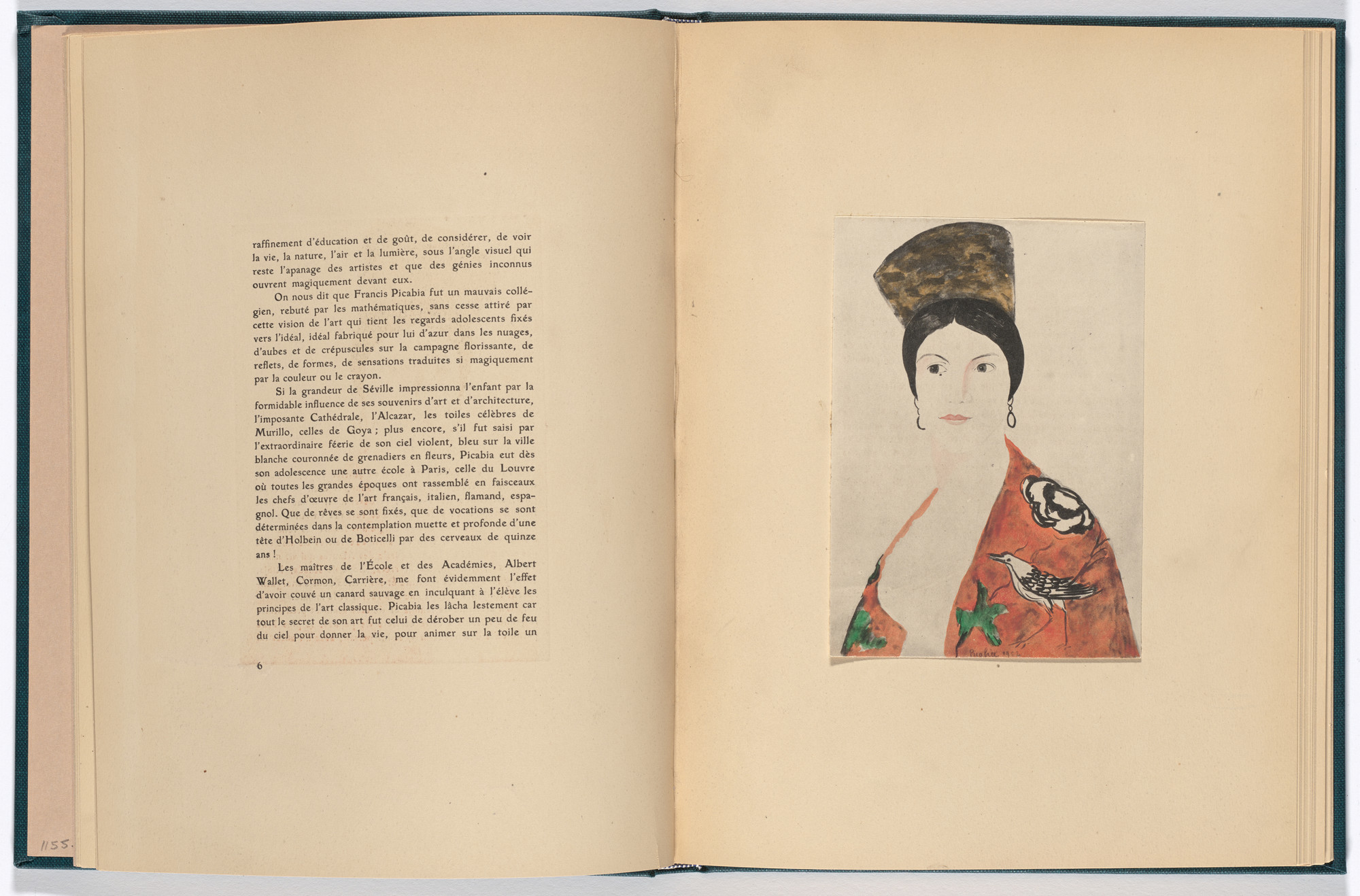 Francis Picabia. Reproduction of Espagnole ( Spanish Woman ) (facing page 6) from Monographie Francis Picabia ( Francis Picabia Monograph )