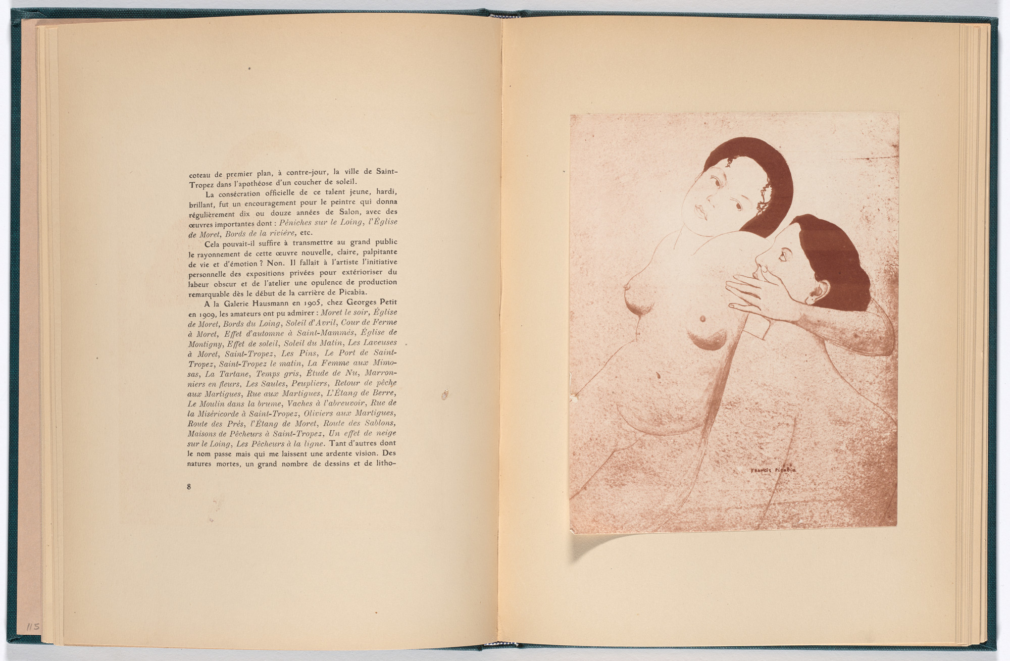 Francis Picabia. Plate (facing page 8) from Monographie Francis Picabia (Francis Picabia Monograph). 1920