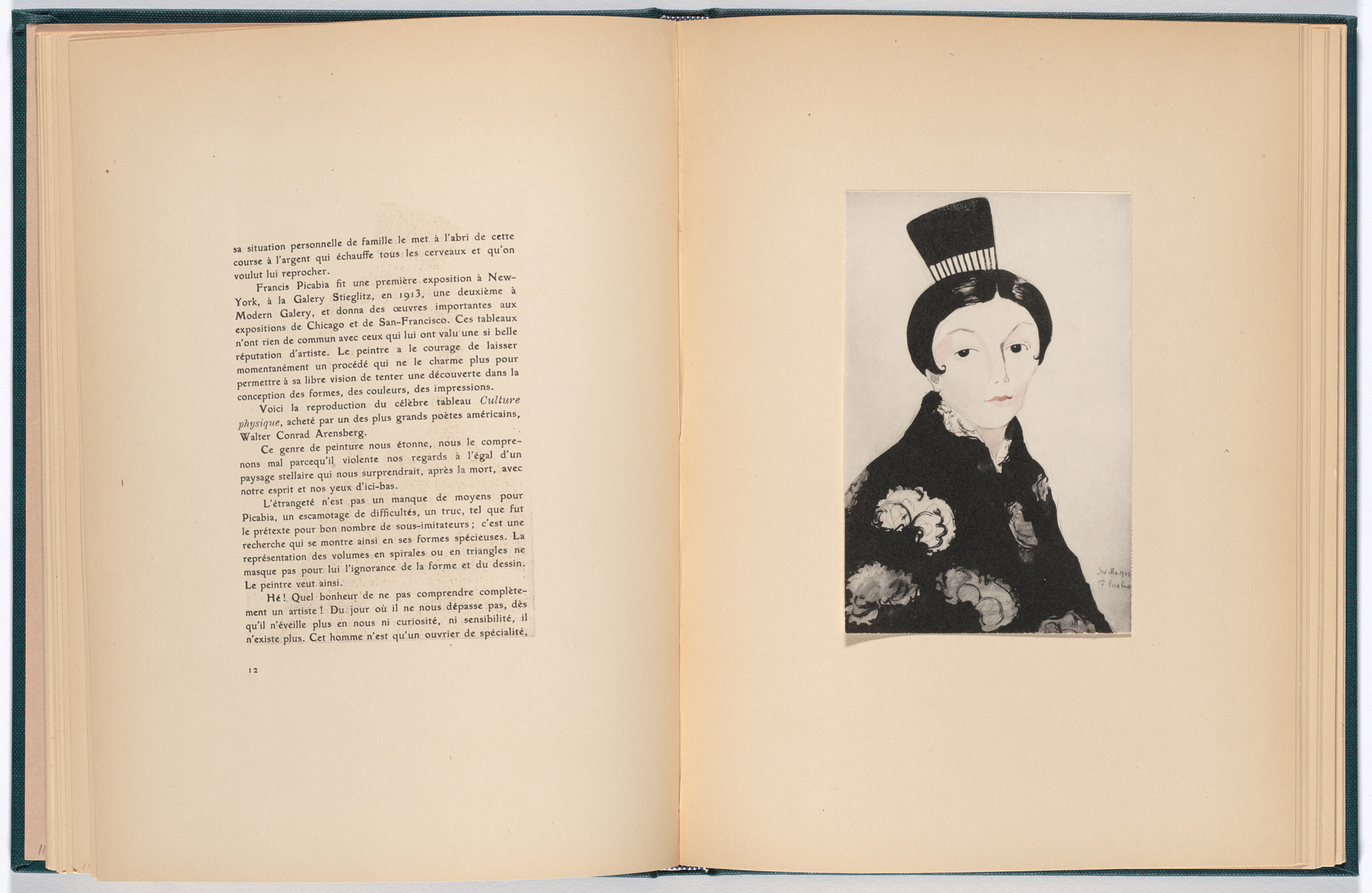 Francis Picabia. Plate (facing page 12) from Monographie Francis Picabia (Francis Picabia Monograph). 1920