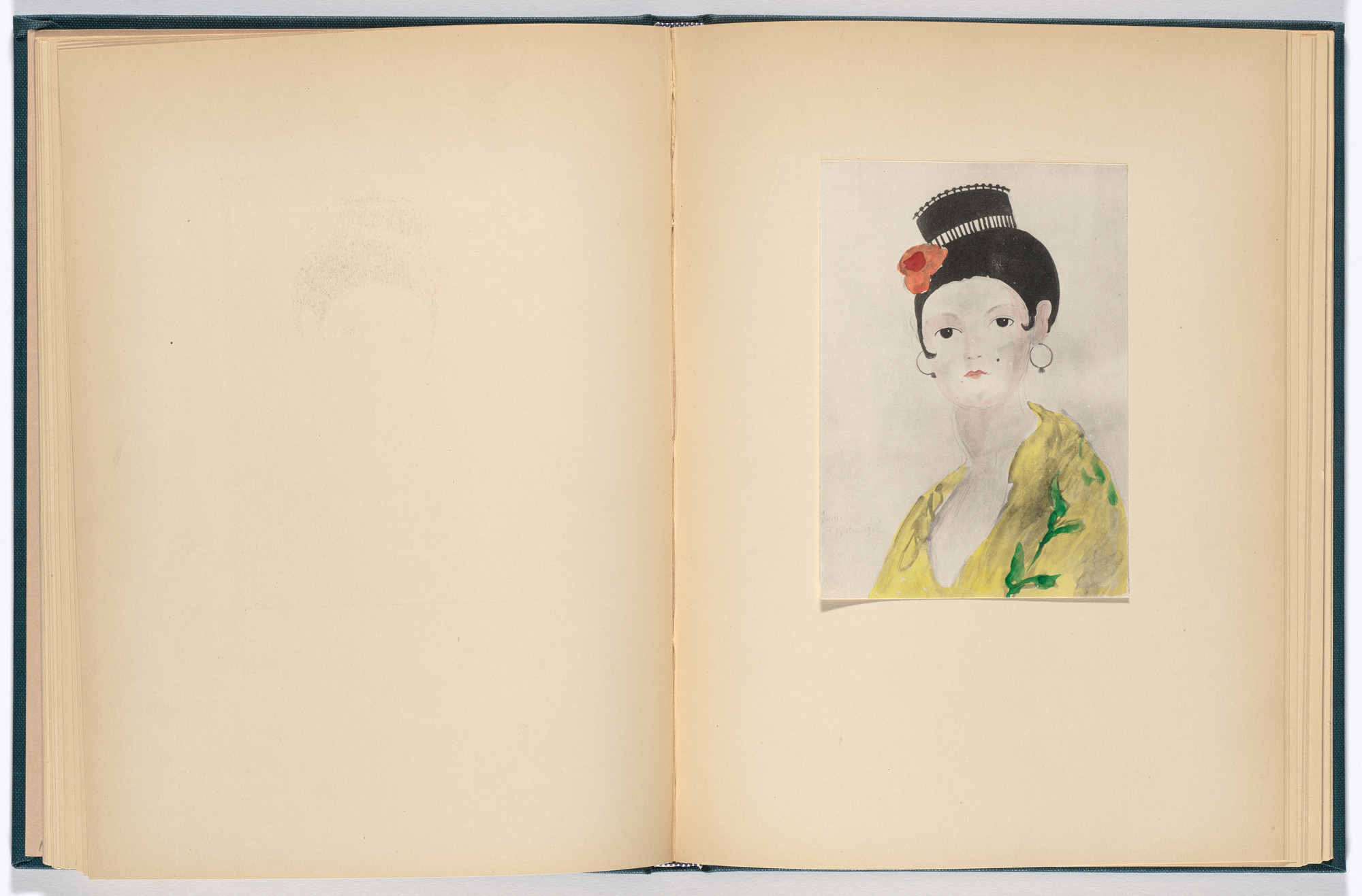 Francis Picabia. Reproduction of Flamenca à la rose rouge ( Flamenca with the Red Rose ) (following page 12) from Monographie Francis Picabia ( Francis Picabia Monograph )
