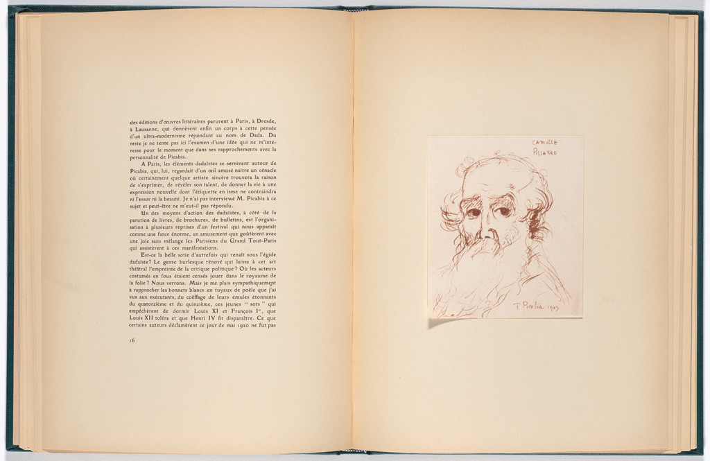 Reproduction of Camille Pissarro (facing page 16) from Monographie Francis Picabia (Francis Picabia Monograph)