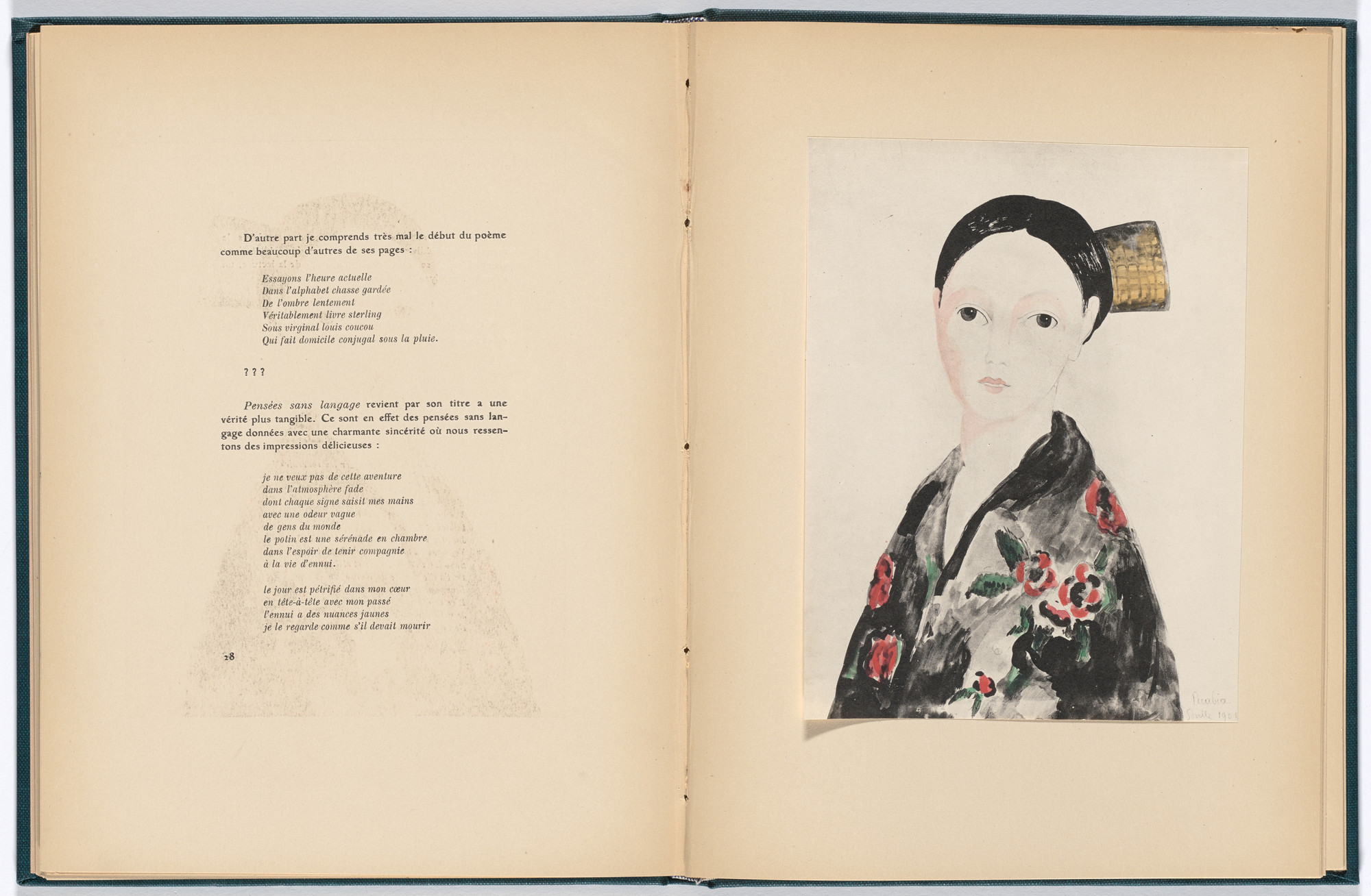 Francis Picabia. Plate (facing page 28) from Monographie Francis Picabia (Francis Picabia Monograph). 1920