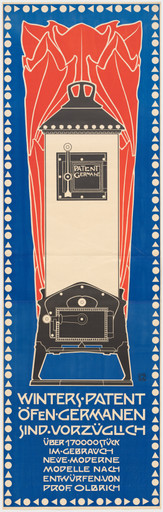 Joseph Maria Olbrich. Poster for appliance manufacturer Oscar Winter's "Patent-Germane" stoves. c.1901