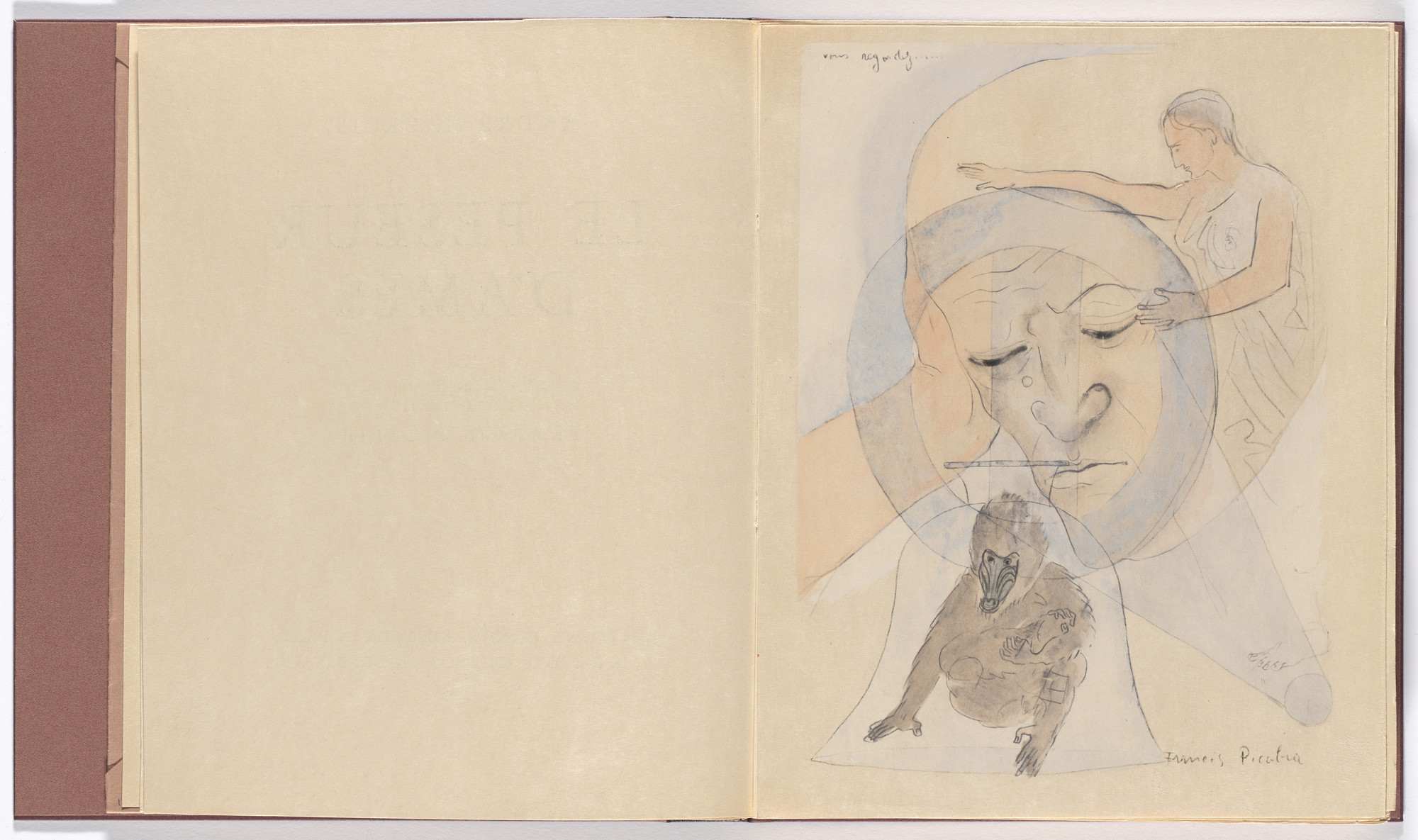 Francis Picabia. Vous regardez.... (You are Looking...) (frontispiece) from Le Peseur d'âmes (The Weigher of Souls). 1931