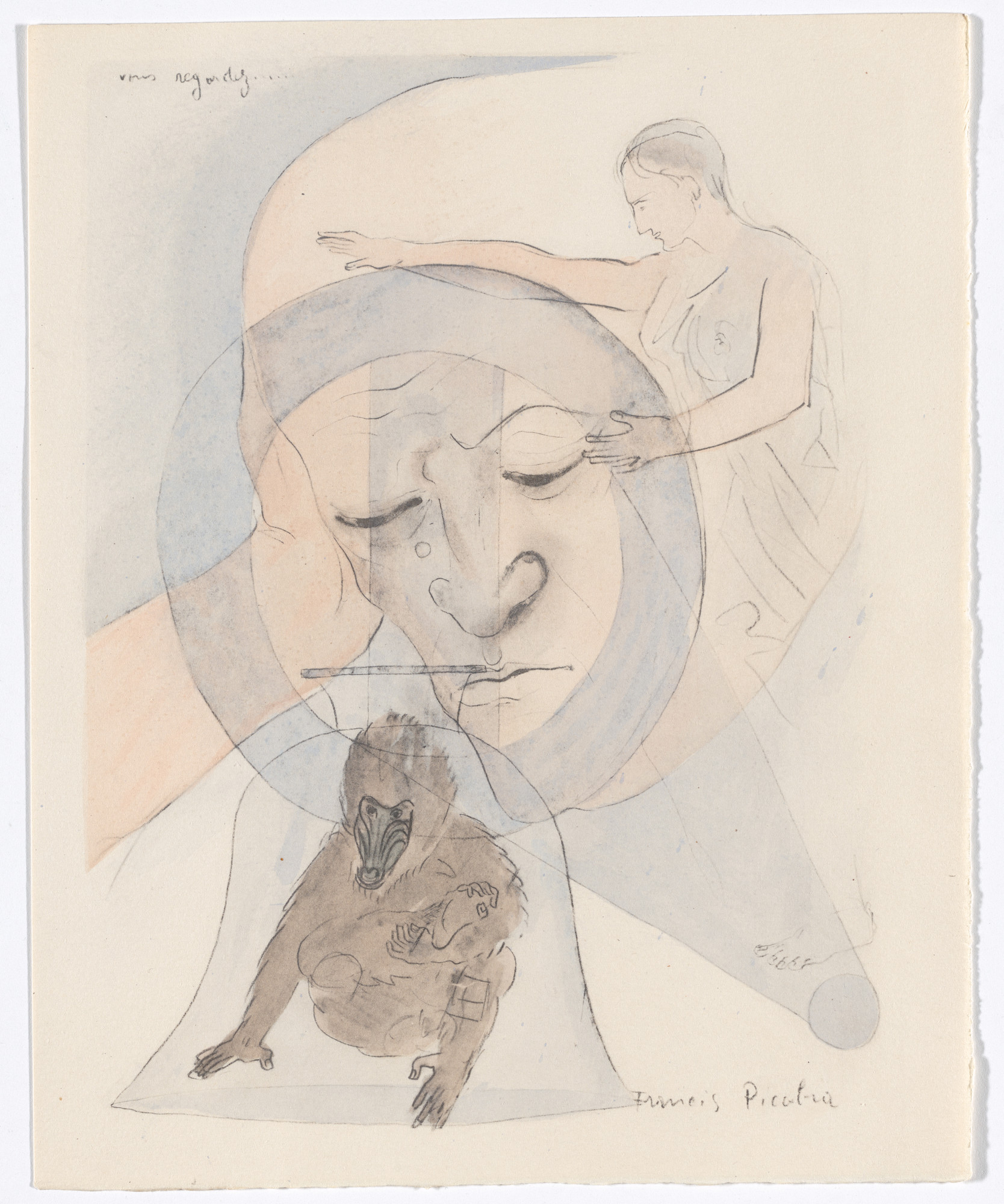 Francis Picabia. Duplicate of Vous regardez.... ( You are Looking... ) from Le Peseur d'âmes ( The Weigher of Souls )