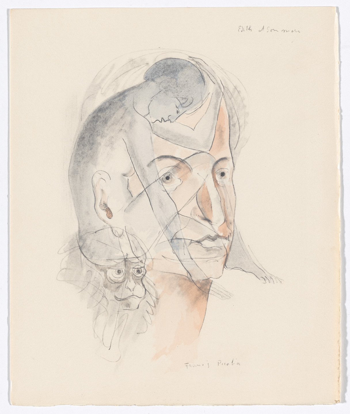 Francis Picabia. Duplicate of Edith et son mari (Edith and Her Husband) from Le Peseur d'âmes (The Weigher of Souls). 1931