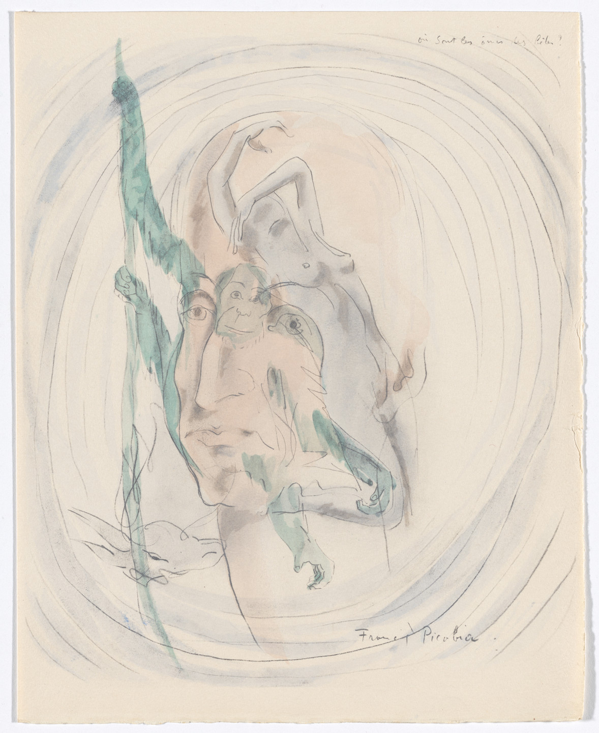 Francis Picabia. Duplicate of Où sont les âmes des bêtes? (Where are the Souls of Animals?) from Le Peseur d'âmes (The Weigher of Souls). 1931