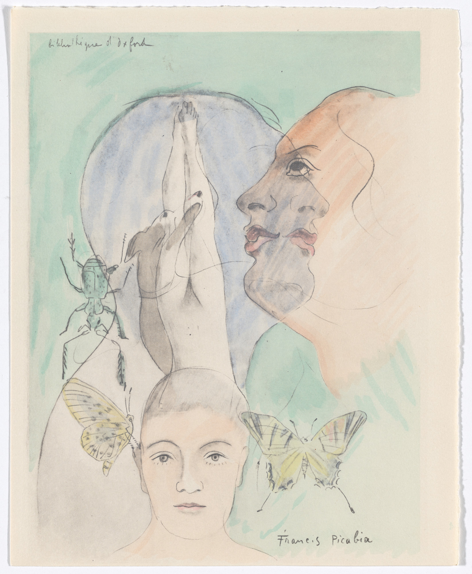 Francis Picabia. Duplicate of Bibliothèque d'Oxford ( Library of Oxford ) from Le Peseur d'âmes ( The Weigher of Souls )