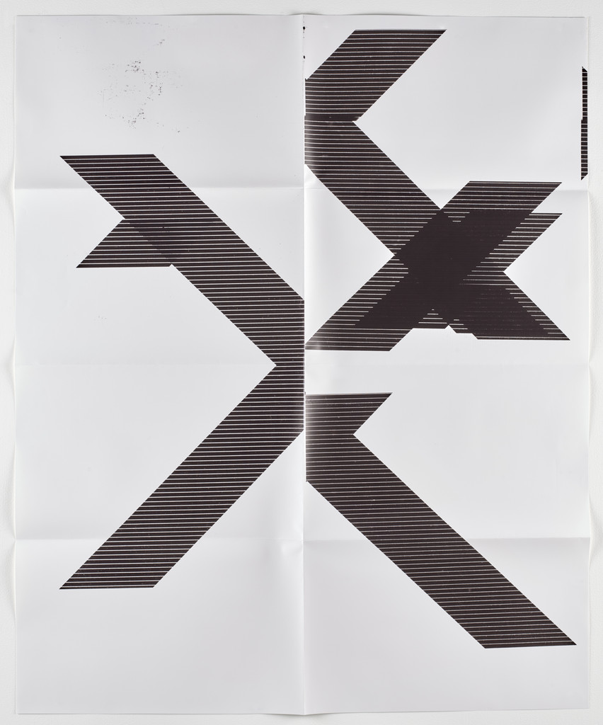 X Poster (Untitled, 2007, Epson UltraChrome inkjet on linen, 84 x 69 inches, WG1210)
