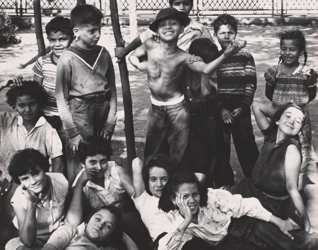 Group of Children Showing Off for Camera, William Klein, 1954-55