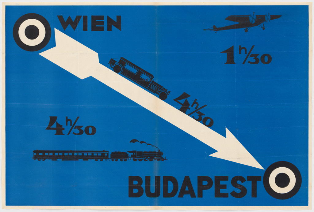 Vienna to Budapest (Poster for the Budapest Municipal Tourist Information Bureau in Vienna)