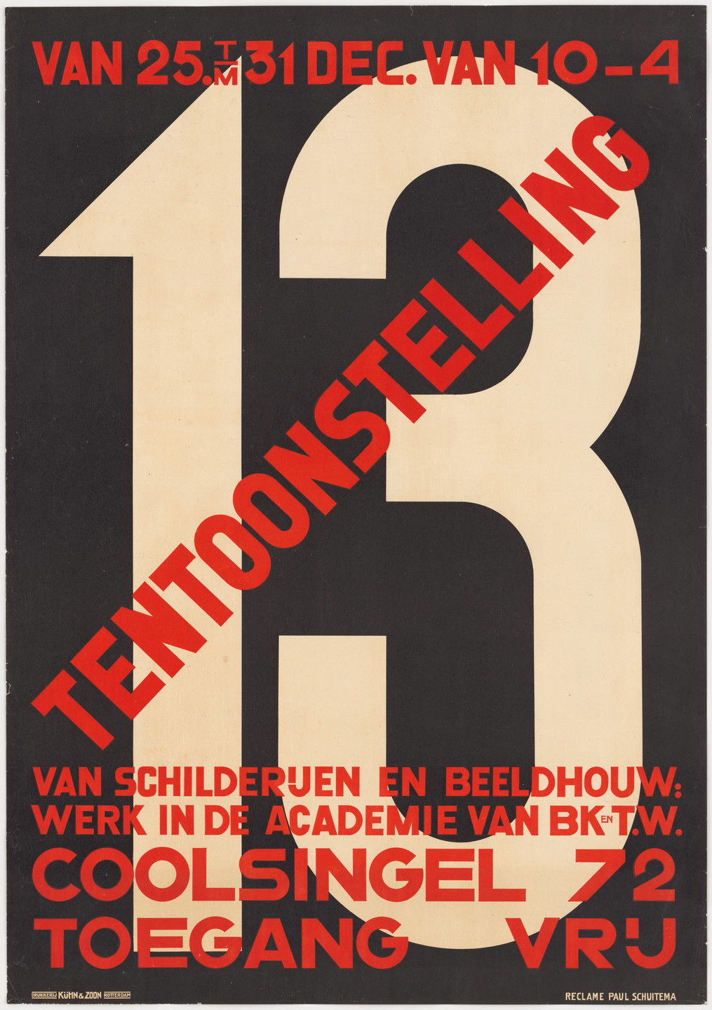 Paul Schuitema. Poster for an exhibition of arts and sculpture. 1927