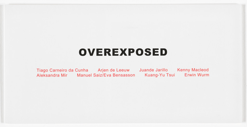 Announcement for Overexposed, Galeria Joan Prats, Barcelona, June 26–August 1, 2003