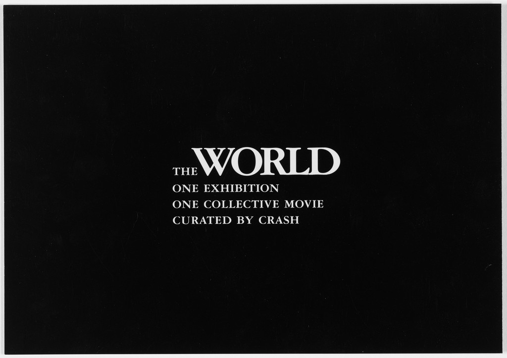 Announcement card for The World, Jousse Enterprise, October 25–November 10, 2003