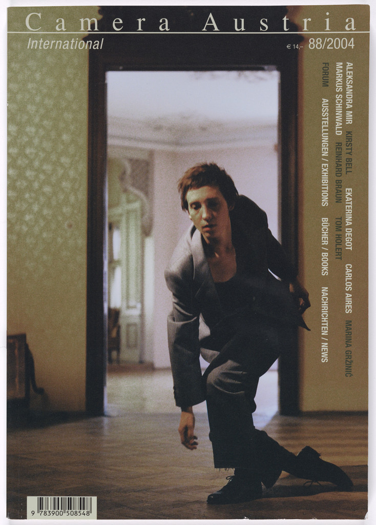 Stills from Organized Movement and article by Kristy Bell in Camera Austria International no. 88