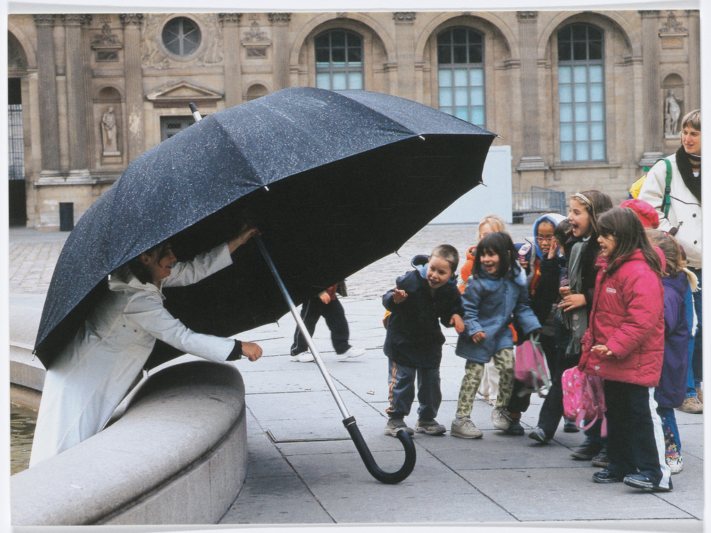 Announcement card for The Big Umbrella (Paris), Kunstforum Baloise, Basel, November 3, 2006–May 25, 2007