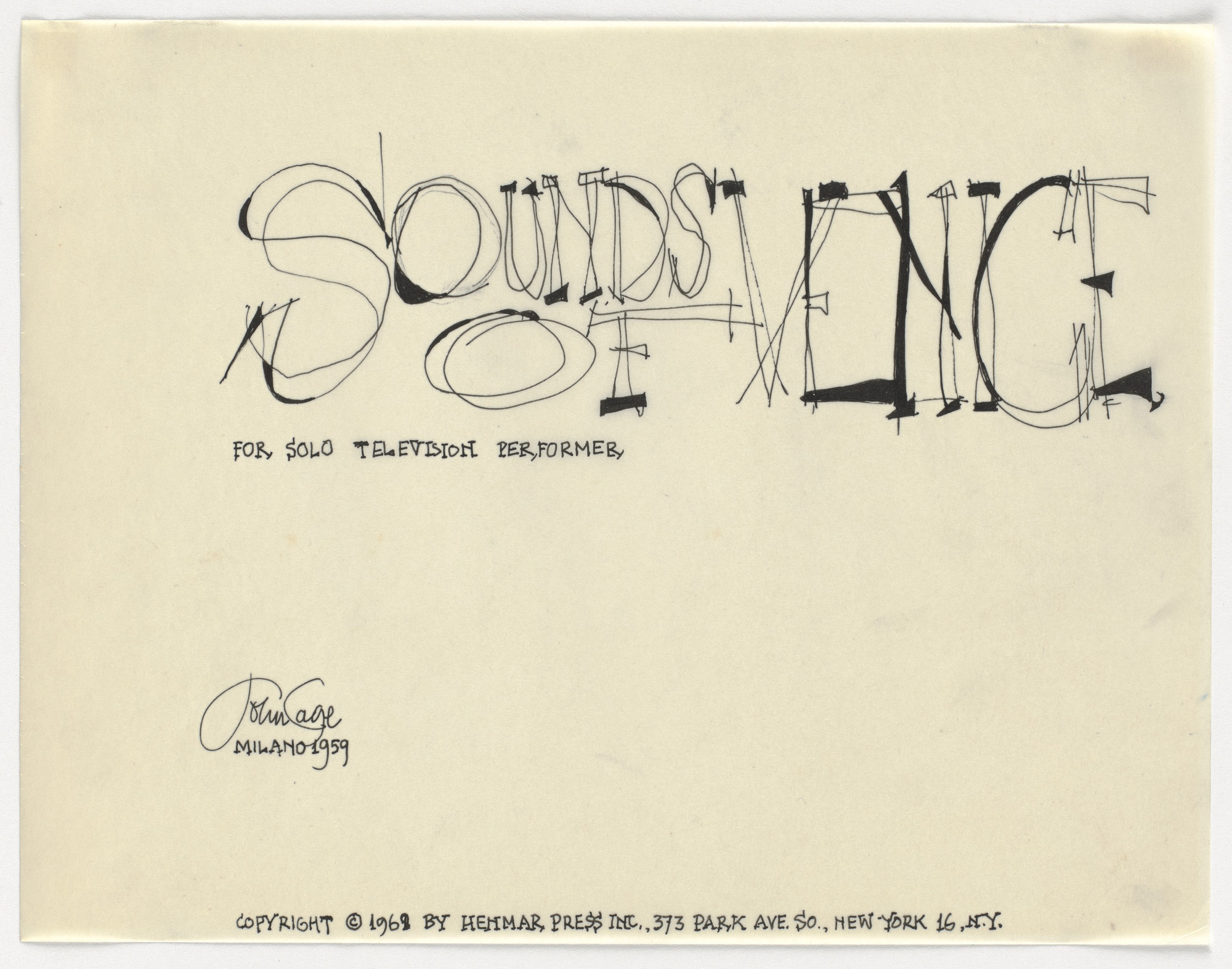 John Cage. Sounds of Venice