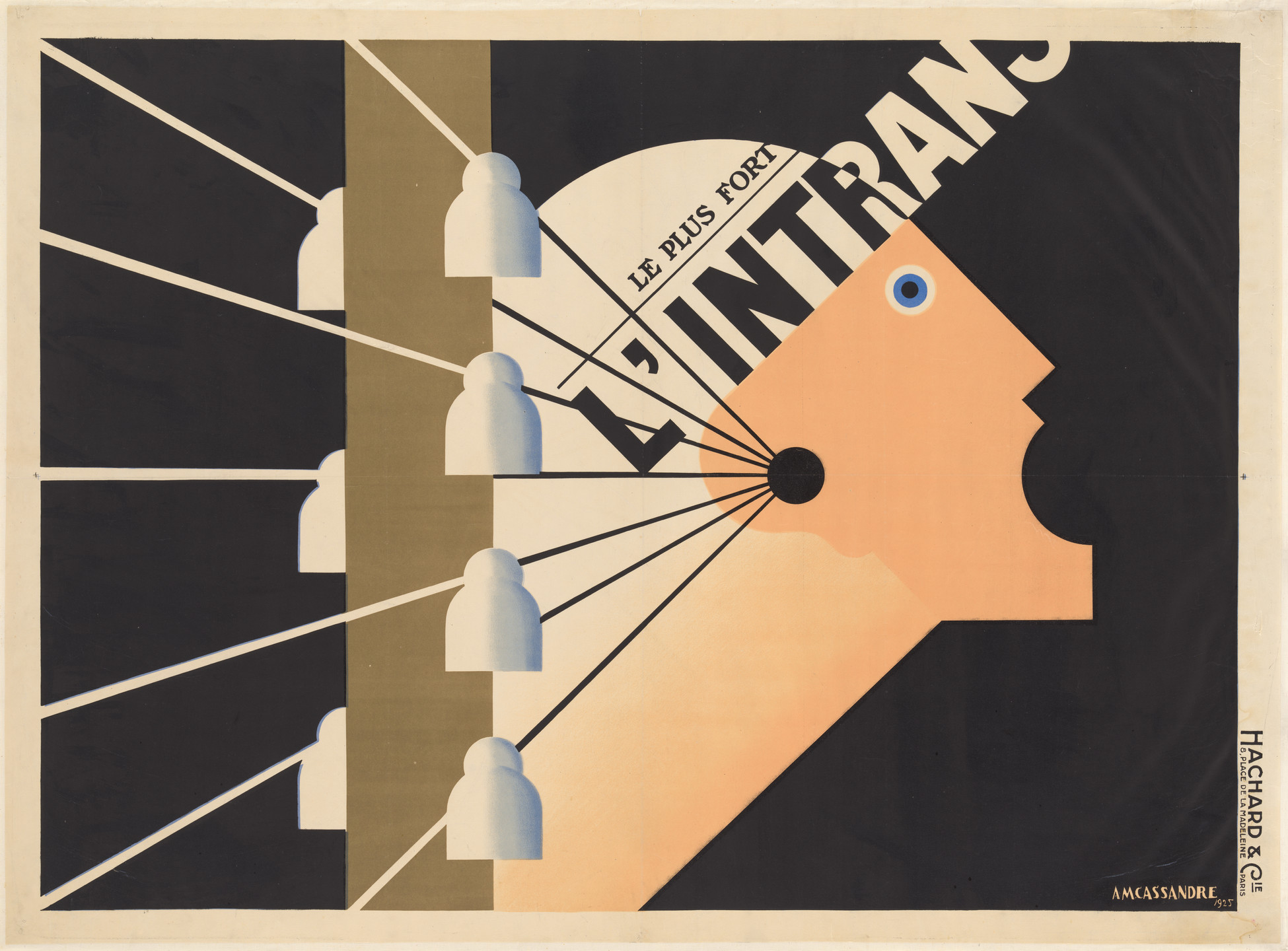 A. M. Cassandre. Poster for the Paris newspaper L’Intransigeant. 1925