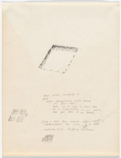 Study for Sunken Courtyard in Perimeters/Pavilions/Decoys