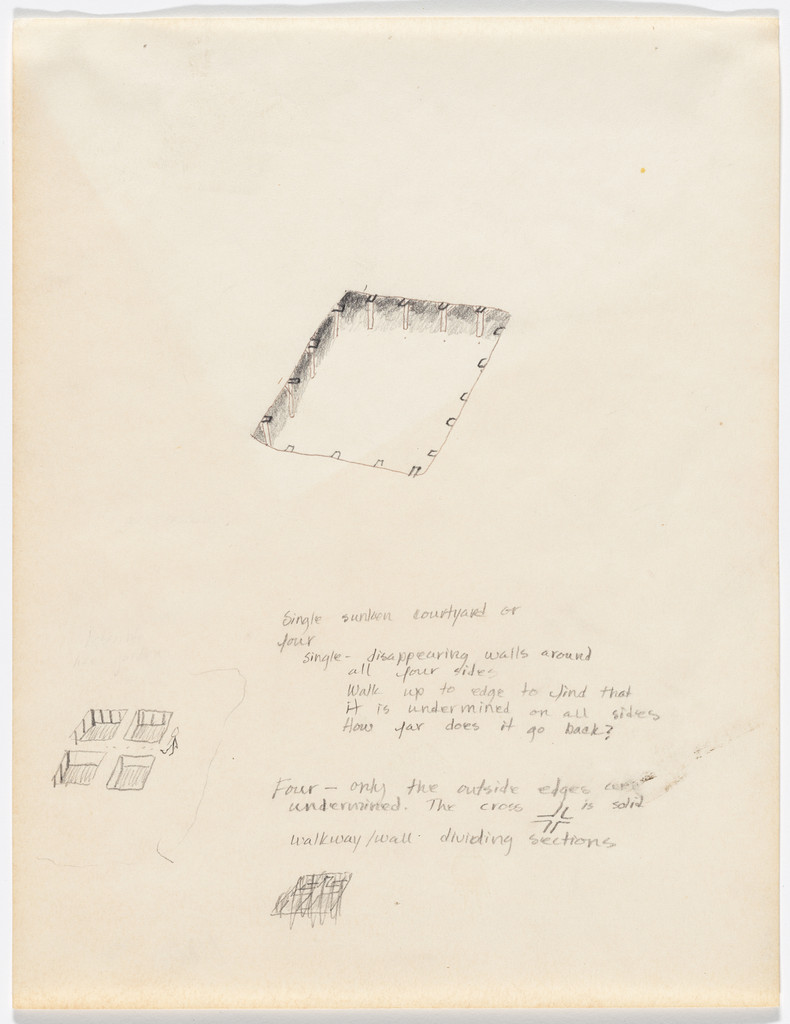 Study for Sunken Courtyard in Perimeters/Pavilions/Decoys