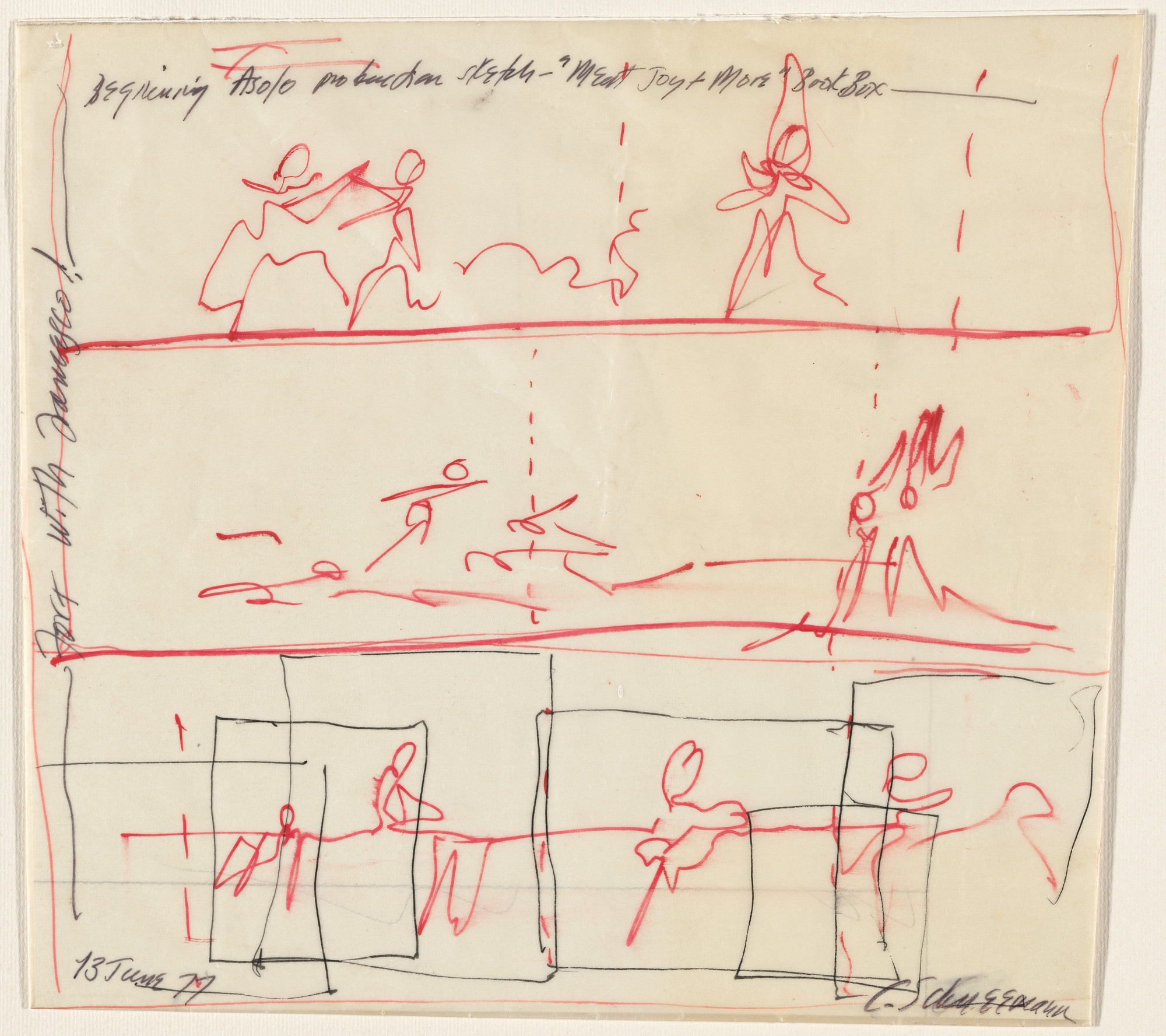 Carolee Schneemann. Study for More Than Meat Joy Box