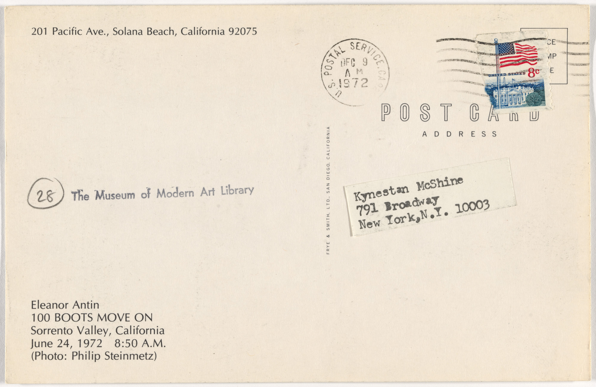 Eleanor Antin. 100 Boots. 1971-73