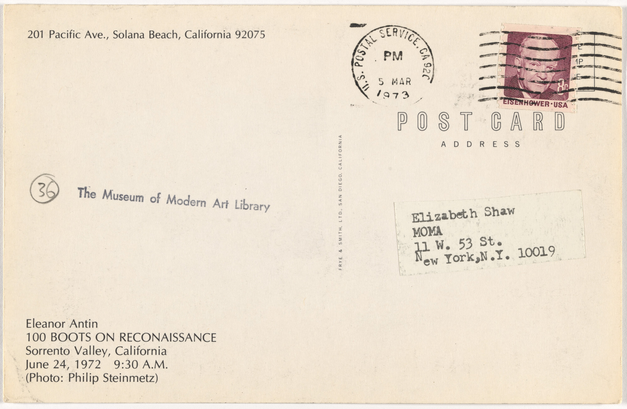 Eleanor Antin. 100 Boots. 1971-73