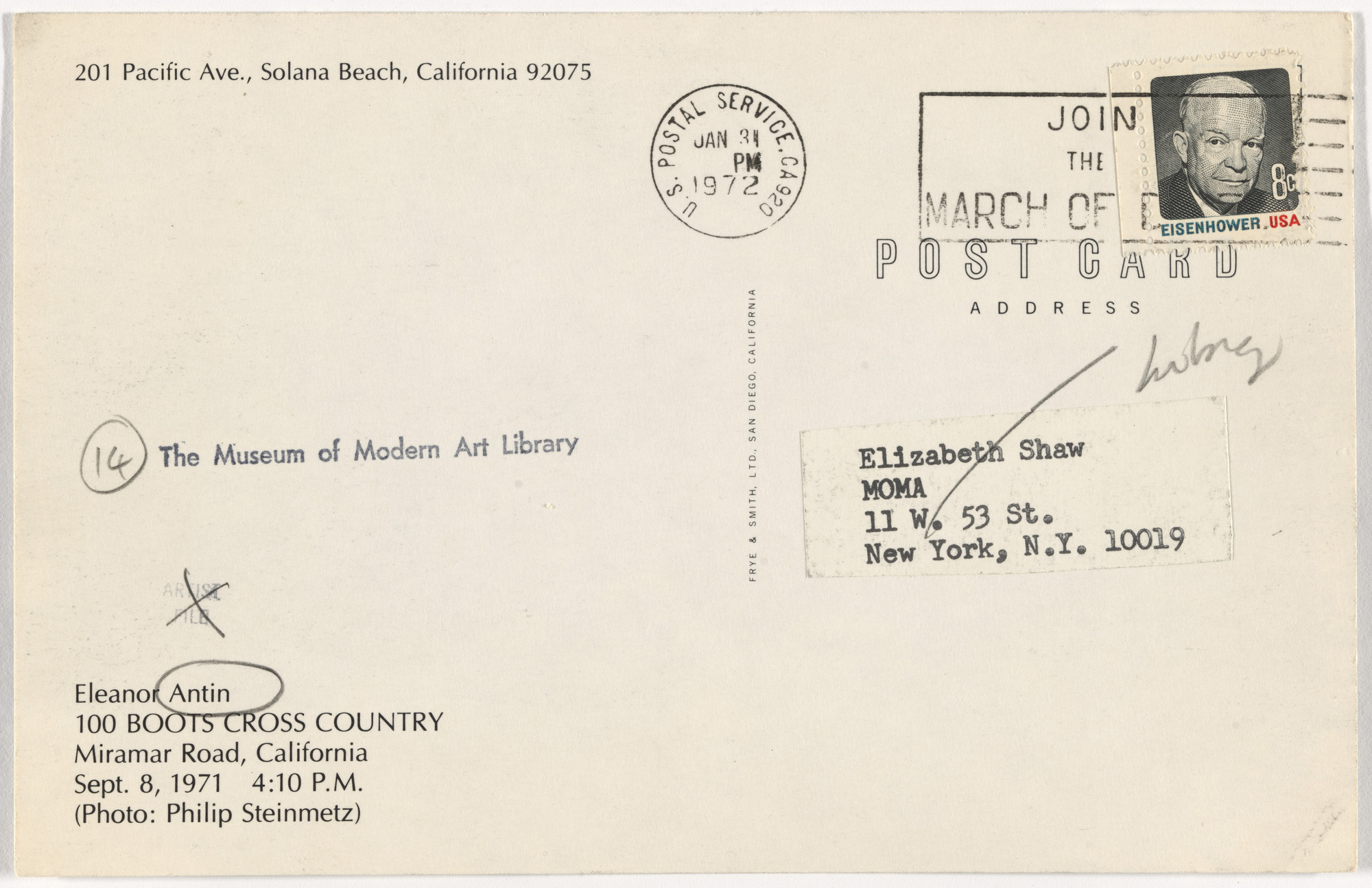 Eleanor Antin. 100 Boots. 1971-73