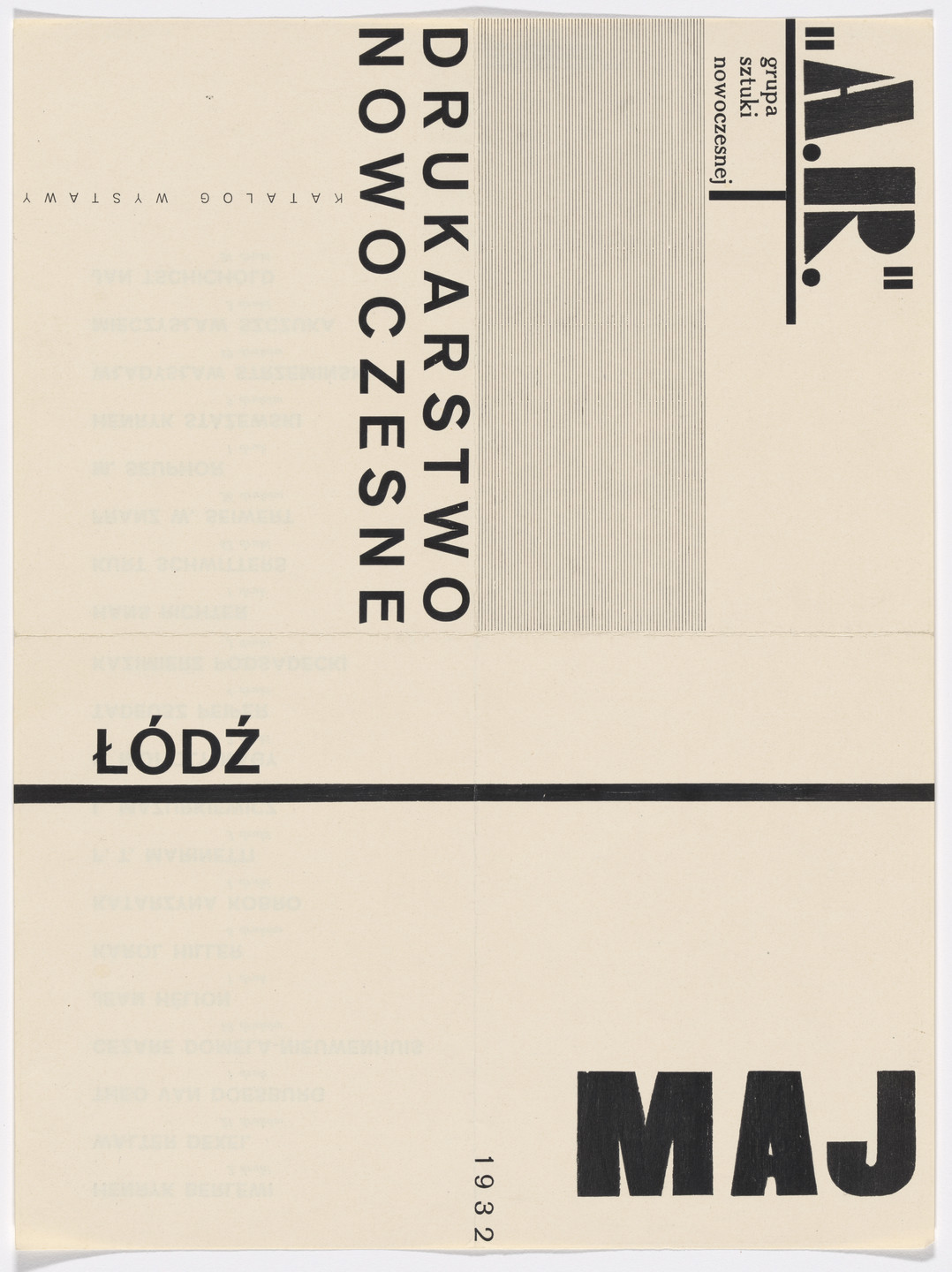 &#34;a.r.&#34; group. Brochure for an exhibition of Modern Printing (Drukarstwo Nowoczesne), Łódź, Poland. 1932