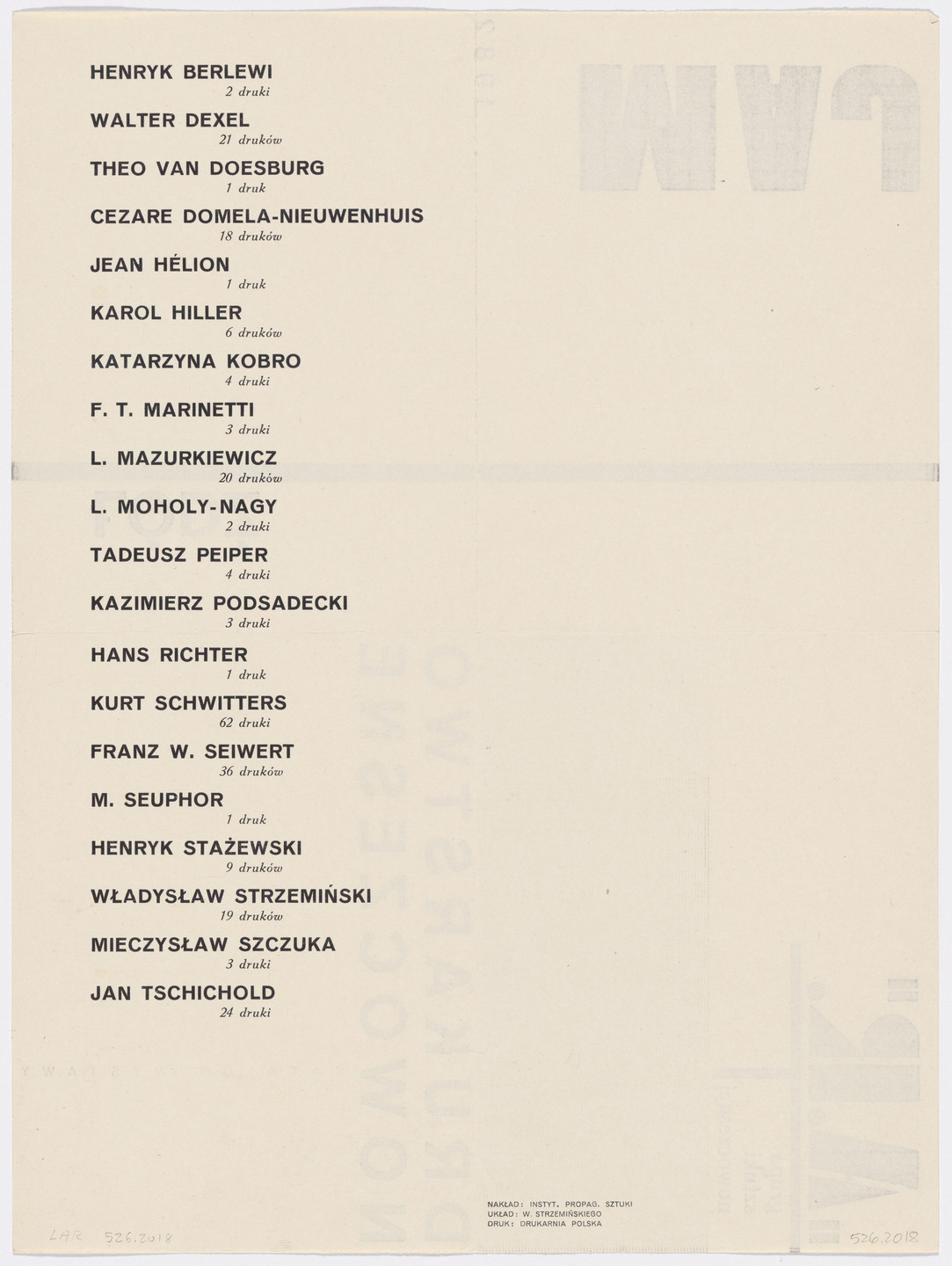 &#34;a.r.&#34; group. Brochure for an exhibition of Modern Printing (Drukarstwo Nowoczesne), Łódź, Poland. 1932