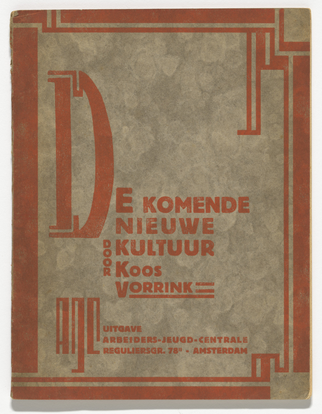Fré Cohen. The Coming New Culture (De Komende Nieuwe Kultuur) by Koos Vorrink. 1925