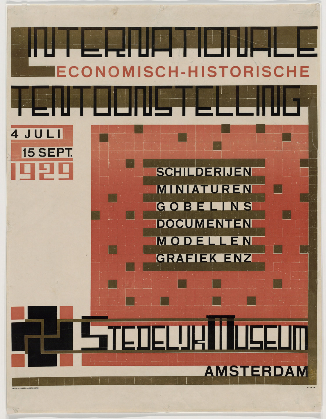 Hendrikus Th. Wijdeveld. Internationale, Economisch-Historische, Tentoonstelling. 1929