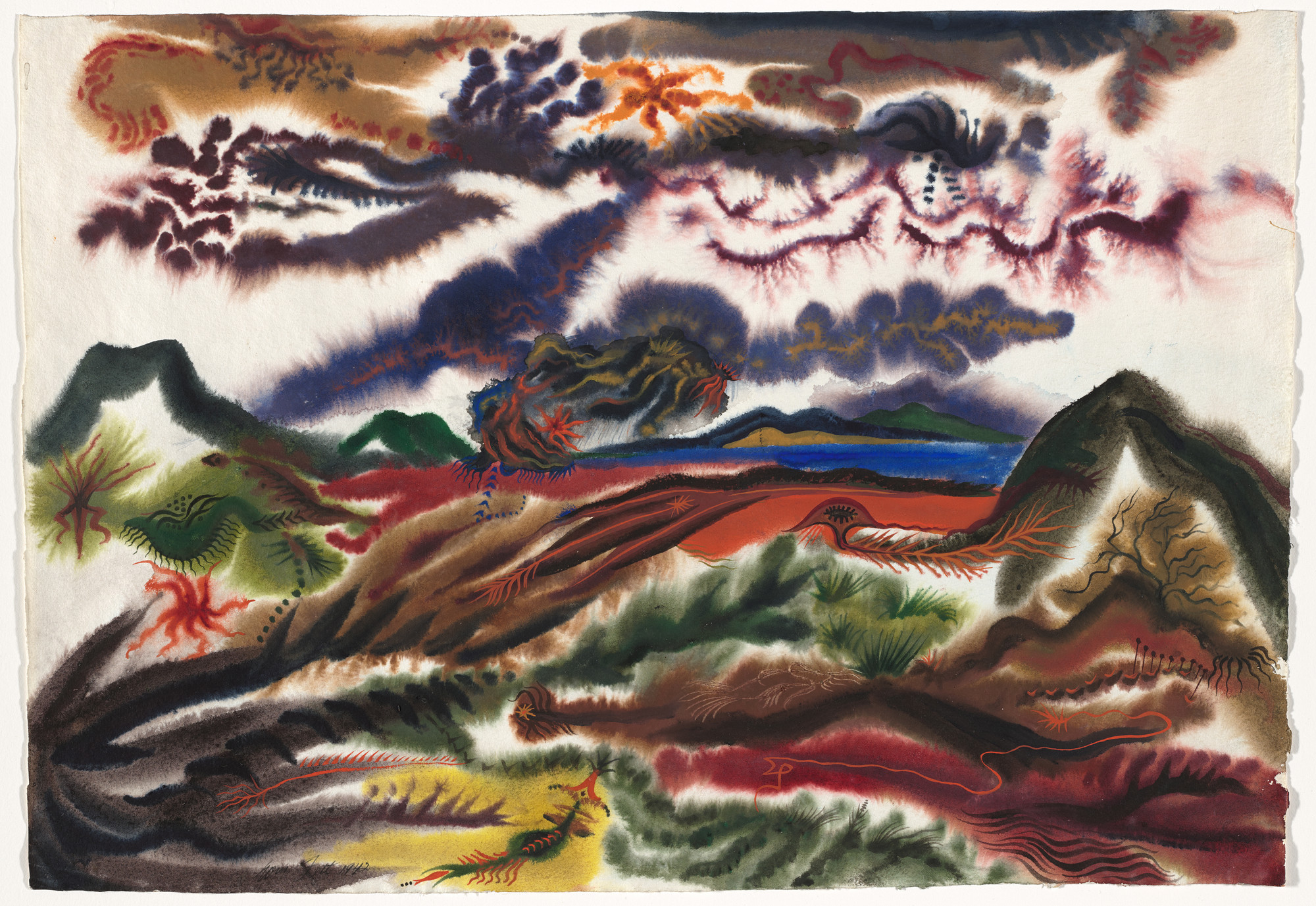 William Fett. Landscape of Michoacan. 1942