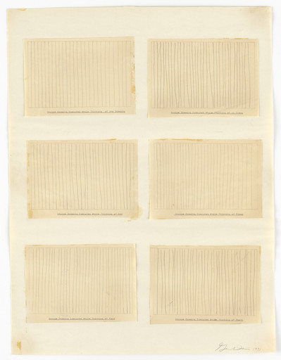 Stripe Drawing Executed While Thinking of the Drawing, of Sex, of Food, of an Enemy, of Sleep, of Death
