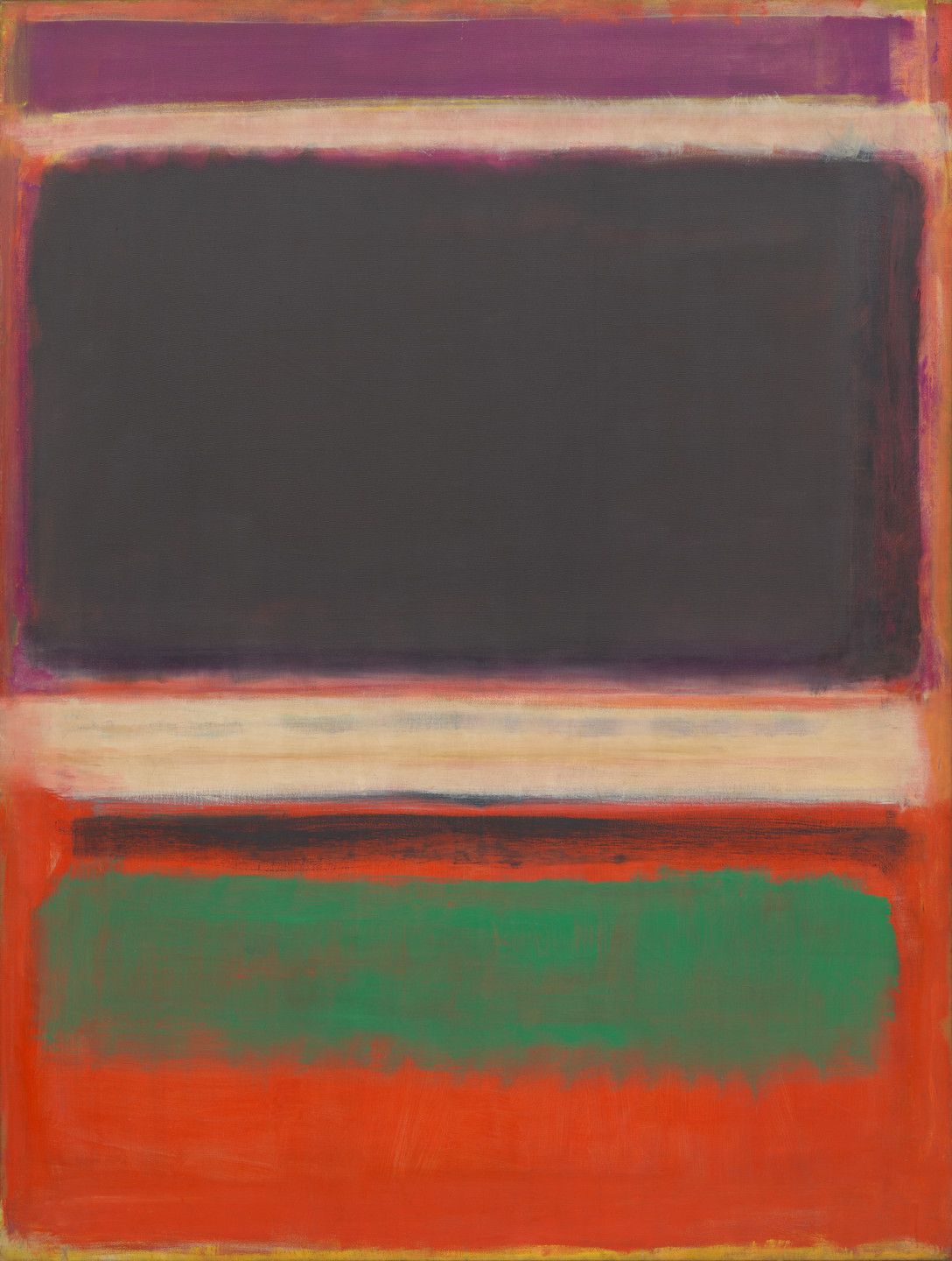 No. 3/No. 13 (Magenta, Black, Green on Orange)