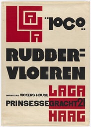 Piet Zwart. Poster for the rubber flooring manufacturer LAGA. 1922