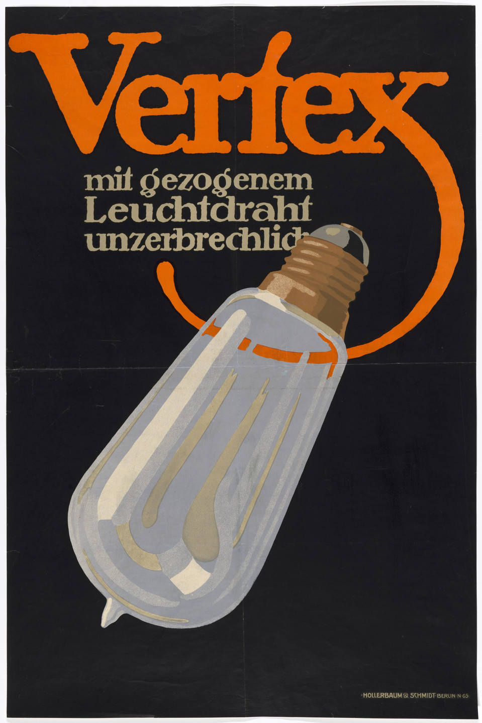 Lucian Bernhard. Poster for the Vertex lighting company. 1912