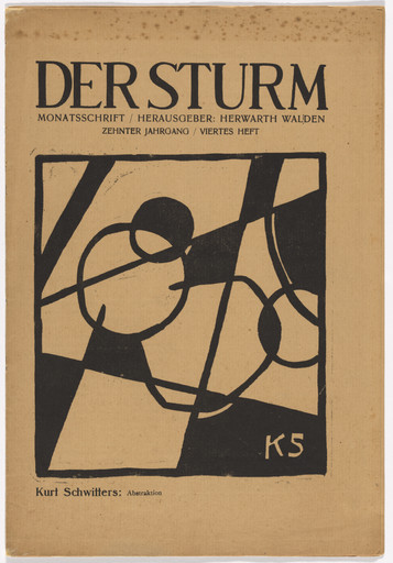 Kurt Schwitters. Cover for Der Sturm (The Storm) 10, no. 4