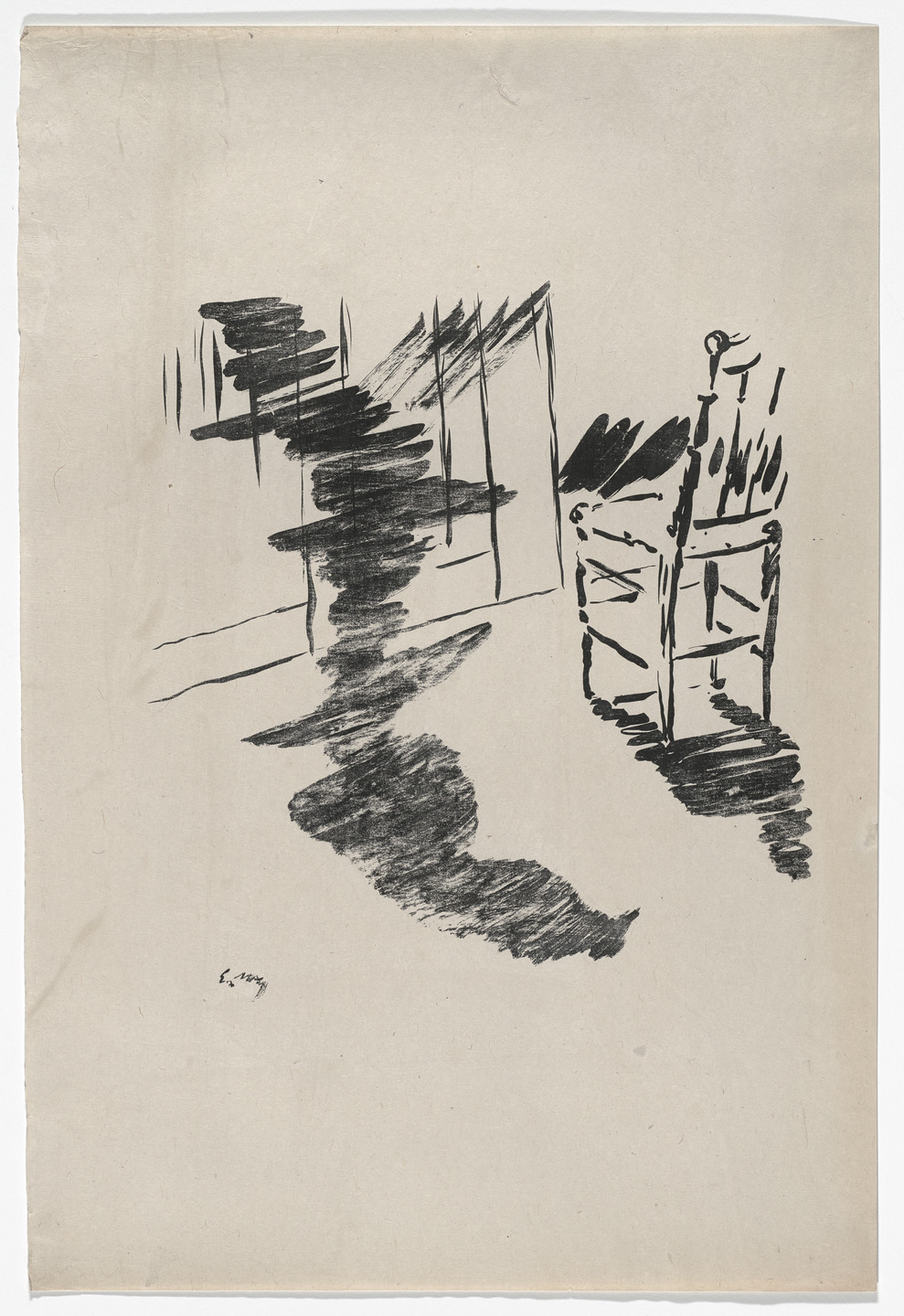 Édouard Manet. La Chaise (The Chair) (plate 4) from Le Corbeau (The Raven). 1875