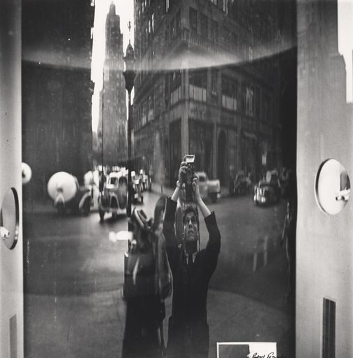 Myself, New York City fotograferet af Robert Frank