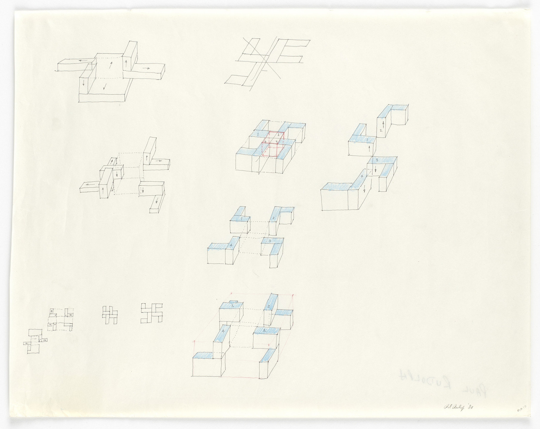 Paul Rudolph. Untitled (Pin Wheel Study). 1980