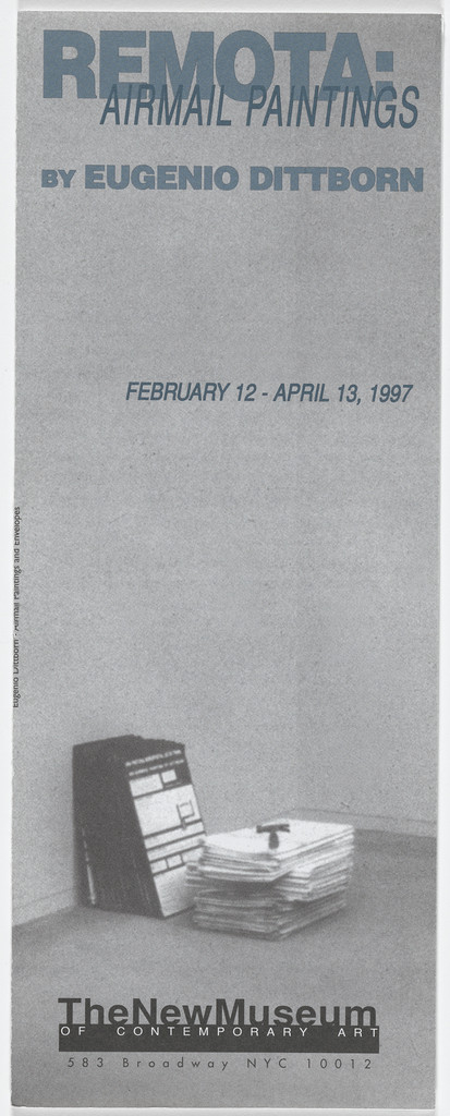 Brochure for Window on Broadway: Fashion Hats by Aleksandra Mir, The New Museum of Contemporary Art, February 12–April 4, 1997