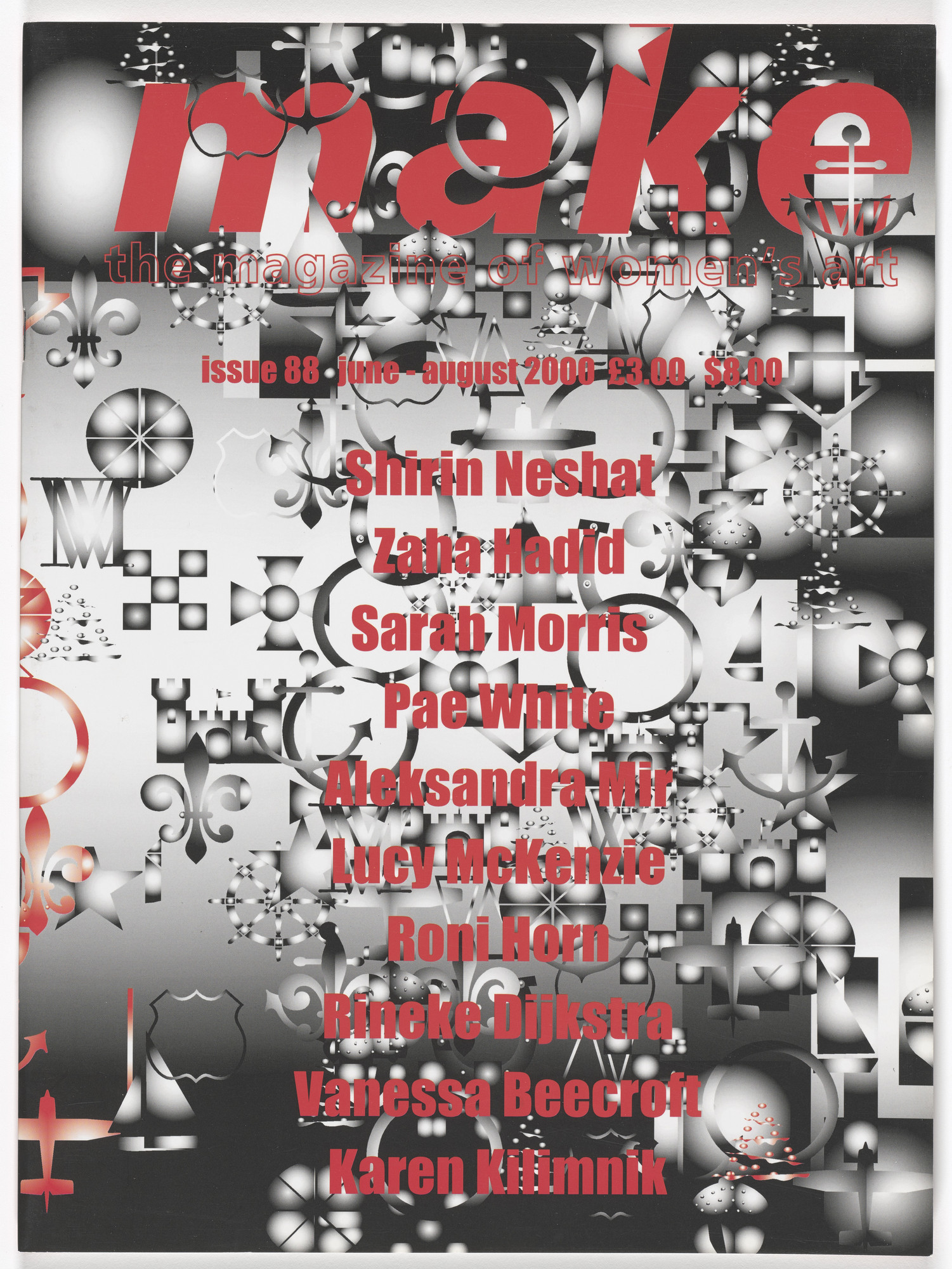 Aleksandra Mir. Project: The Lilith-View by Aleksandra Mir and Onome Ekeh in MAKE the Magazine of Women's Art issue 88, June–August 2000